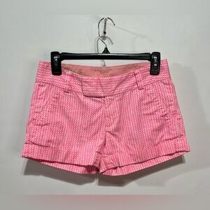 Lilly Pulitzer Barclay Shorts Pink and White Size 00‎